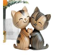 Wooden Cat Desk Sign - 2D Couple Cat Decorations, Animal Ornaments For Home, Saint Birthday Gift, Tabletop For Cubic Entrance Shelf