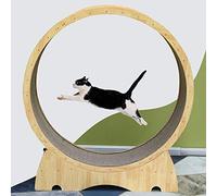 Wooden Cat Exercise Wheel With Safety Lock - Small Medium Large, Anti-Pinch Kitten Treadmill, Heavy Duty Cats Interactive Toys,Inner Diameter-72cm/28.4