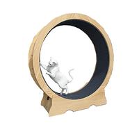 Wooden Cat Exerciser Wheel For Indoor Cats, Cat Treadmill Wheel With Noiseless Rollers, Fitness, For Longer Lifespan,XL
