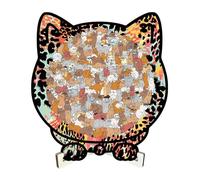 Wooden Cat Puzzle - Cat Shaped Cute Home Decor - Wooden Animal Jigsaw Puzzles for Adults,for Women Men Kids Son Daughter Teens