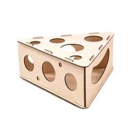 Wooden Cat Toys | Creative Cat Puzzle Box | Funny Cat Triangle Teasing Box | Cat Puzzle Feeder | Cat Ball Interactive Toys For Indoor Cats Playtime