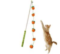 Wooden Cat Wand Non-Slip Wooden Handle Fruit Shape | Toy Chopsticks for Cats Chewing, Playing, Outdoor Exercise In The Garden,