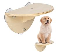 Wooden Cat Window Seat - Heavy Duty Kitten Perch Hammock with Secure Suction Cups, Wall Mounted Climbing Shelf Bed | Indoor Cats Window Sill Ob
