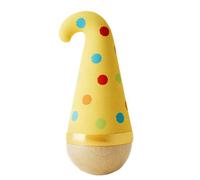 Wooden Cat Wobble Toy - Interactive Rolly Poly Enrichment Ball, Feathers Teasing Play System | Durable Wood Pet Engagement Solution Setup for Whack Lick Hunting Behavior Training Use