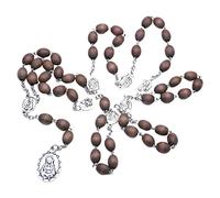 Wooden Catholic Rosary Necklace - Handcrafted Religious Jewelry for Prayer, Daily Wear, Gifts | Faith-Based Necklace for Catholics, Spiritual Seekers