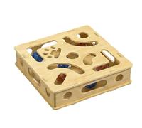 Wooden Cats Nails File Enrichment Box Including Bells Ball for Interactively Playing Nails Maintenance and Entertainment Durability Scratcher Intelligence Game Protectors Scratcher Nails Trimmers Toy
