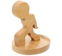 Wooden Cell Phone Holder with Sturdy Base and Lightweight Design Adorable Shape Phone Mount for Office and Desk Use Simple and Unique