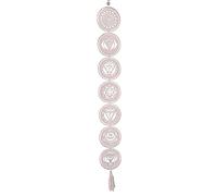 Wooden Chakra Hanging Ornament Seven Chakra Healing Wall Art Decoration, Chakra Healing Decorative Craft for Yoga Meditation