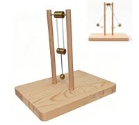Wooden Chaos Double Pendulum, Chaos Pendulum Desk Art Decoration, Physics Demonstration Model, Solid Wood, DIY Assembly, Unique Aesthetic Gift for Friend