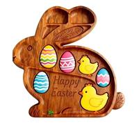 Wooden Charcuterie Board Easter Charcuterie Board Cute Rabbit Shaped Serving Platter for Holiday Snacks Perfect Easter Party Centerpiece Kitchen Table Decoration Baking Rack (D, One Size)