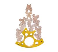 Wooden Cheese Mice Stacking Blocks Balancing Game For Kids Ages, Enhances Hand Patience Coordination Eye Creativity a