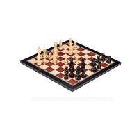 Wooden Chess Game - Weighted Chess Pieces for Office, School, Travel, and Picnics - Complete Set for Strategy and Fun