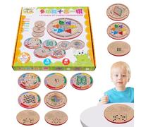 Wooden Chess Set, Chess Set, Wooden Multifunctional Chess Game Set - Interactive Kids Play for Children for Female Boys