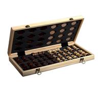 Wooden Chess Set Portable Folding Chess Board for Beginner Boys Girls Adults