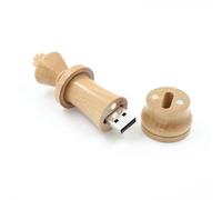 Wooden Chess shape USB Flash drive USB 2.0 Pen Drive Creative Gift for Friends Memory Stick Flash Drive (Wood, 64GB)
