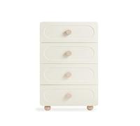 Wooden Chest of Drawers, 6-Drawer Storage nizer for Bedroom, Living Room, Nursery, Hallway - Stylish White Furniture with Smooth Runners (60x43x78cm)