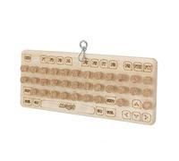 Wooden Chew Activity with 40 Replaceable Oak Corks for Parakeets, Conures and Small Parrots - Foraging and Biting Training Cage Accessory