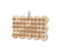 Wooden Chew Activity with 40 Replaceable Oak Corks for Parakeets, Conures and Small Parrots - Foraging and Biting Training Cage Accessory