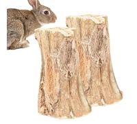 Wooden Chew Sticks - 2 Pieces Tooth Care Molar Toy, Natural Teeth Grinding Toy for Rabbits | Treats Chew Toy, Boredom Breaker for Chinchilla, Guinea Pigs, Ren