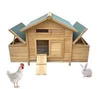 Wooden Chicken Coop, Rabbit Cage Duck Coop Chicken Coops For 6 Chickens Mobile Chicken House Outdoor, Suitable for Small and Medium Sized Animals Such As Chickens Ducks And Rabbits