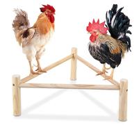 Wooden Chicken Perch Strong Triangular Roosting Bar Chicken Accessories Training Chick Stand Toy for Hens Bird Parrots Macaw