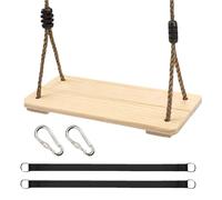 Wooden Child Swing Sensory Play Seat for Garden Terrace Playground - Outdoor Swing for Kids Fun and Safe Garden Toy Ideal for Outdoor Activities