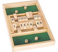 Wooden Childrens Counting Game Double Shut the Box Dice Wood Block Play Set