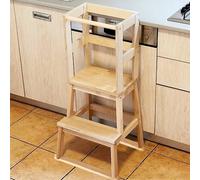 Wooden Childrens Toddler Learning Step Stool Stairs Ladder Kitchen Helper Tower
