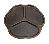 Wooden Chip and Dip Serving Set, 3 Compartments Divided Serving Platters and Tray, Appetizer Snack Dishes Party Platter for Candy, Cookies, Nuts, Fruit