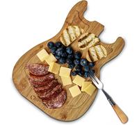 Wooden Chopping Board Bamboo Kitchen Worktop Saver Cutting Protector Guitar UK