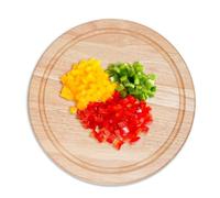 Wooden Chopping Board for Kitchen | Large Cutting Board Wood | Serving Tray & Cutting Board for Meat, Vegetables, Cheeses & Bread (Round 25x25cm)