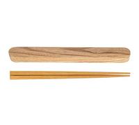 Wooden Chopsticks Portable Environmental Friendly Student Travelling Tableware Gift Set (Light-Colored Rubber Wood)