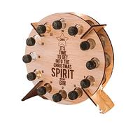 Wooden Christmas Advent Calendar Countdown, Mini Alcohol Holder with 24 Wine Bottle Stands, Tree Decoration (3)