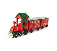 Wooden Christmas Advent Calendar Train Decoration 45cm Long Premier
