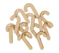 Wooden Christmas Candy Cane S1 with Hole Multiple Sizes - MDF Craft Shape Blank Decoration Embellishments Laser Cut DoodleTech (Size: 90mm / Pack: 10)