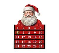 Wooden Christmas Countdown Calendar-24 Days of Festive Decorative Toys, Classic Advent Box for Holidays | Seasonal Countdown Decorative Quotid Gift Organizations