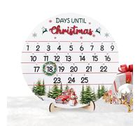 Wooden Christmas Countdown Calendar, 25 Day Until Christmas Decorations, Decorative Ornament, Door Sign Calendar for Fireplace Mantel Wall Tabletop