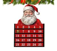 Wooden Christmas Countdown Calendar - 30x20cm Rustic Holiday Decor | 24 Day Reusable Advent Calendar Vo-or Boys, Girls | Festive Wooden Wall Or Desk Decoration For Home And Family