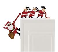 Wooden Christmas Door Frame Decor - Corner Hanging Gnome & Santa Claus for Indoor Festive Decor (style 2)
