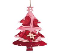 Wooden Christmas Happy Valentine'S Day Print Ornaments,Xmas Tree Decorations,4 Designs-Angel,Xmas Tree,Snowman,Bell