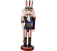 Wooden Christmas Nutcracker Ornaments 25CM Fairy Tale Figure Figurine Wooden Craft Ornaments Table Desktop Collectible Decor Christmas New Year Decorations Gifts (C)