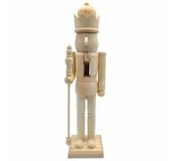 Wooden Christmas Nutcracker Soldier 38cm Unpainted Blank Nutcracker Soldier Nutcracker Ornament Figure Blank Nutcracker