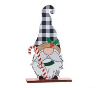 Wooden Christmas Ornaments Set, Rustic Santa And Snowman