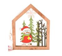 Wooden Christmas Scene Hanging Decoration Assorted Designs