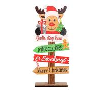 Wooden Christmas Table Sign - Merry Christmas Table Toppers | Christmas Table Decorative Tabletop Christmas Holiday Decor