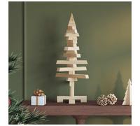 Wooden Christmas Tree 60cm Natural Pine Unfinished DIY Adjustable Branches Small