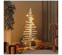 Wooden Christmas Tree 90 cm Solid Pine Wood DIY Decoration for Holiday Home