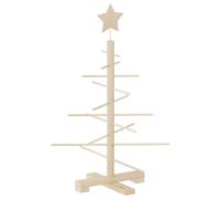 (150 cm) vidaXL Wooden Christmas Tree Assemble Xmas Tree for Decoration Solid Wood Pine