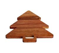 Wooden Christmas Tree Cutting Board for Bread Cake Serving Display