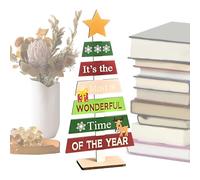 Wooden Christmas Tree Decoration - Rustic Table Centerpieces Colorful Exquisite Small Desktop Christmas Tree for Shelf Living Room Table Decoration Home Decoration